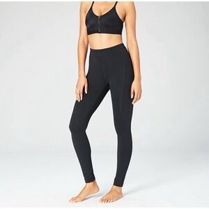 Core 10‎ Navy Blue  High-Waist Zip Mesh Laces Crop Yoga Legging 1X Short NWOT